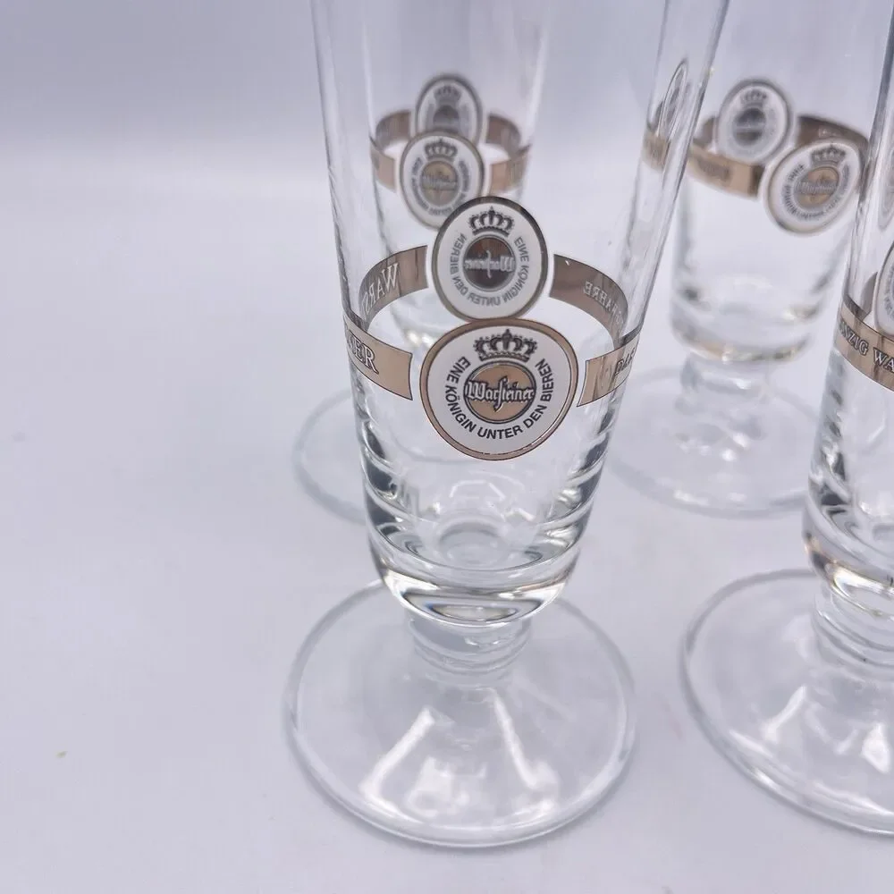 Vintage German 8” .2L Warsteiner pilsner Glasses